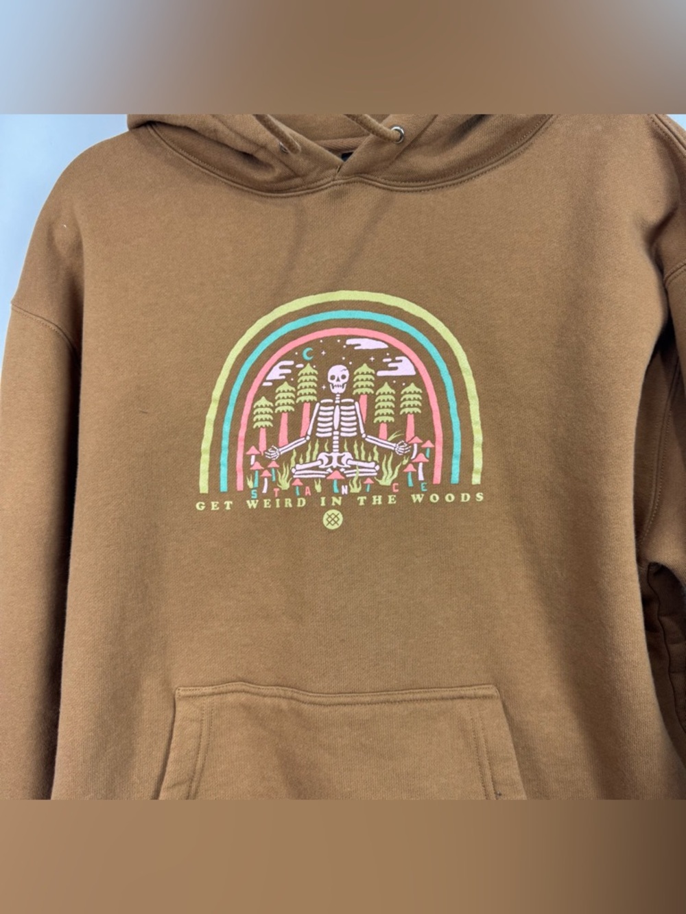 Stance Unisex Sz M Heavyweight Weird Woods Cotton Blend Graphic Hoodie In Saddle - Picture 2 of 8